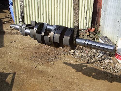 Crankshaft after cleaning and polishing