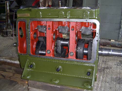 Crankcase with crankshaft installed