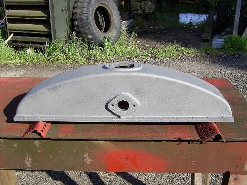 Cast iron radiator header tank after shot-blasting