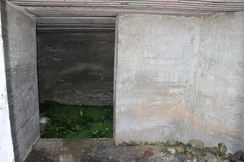 View of shelter inside gun emplacement
