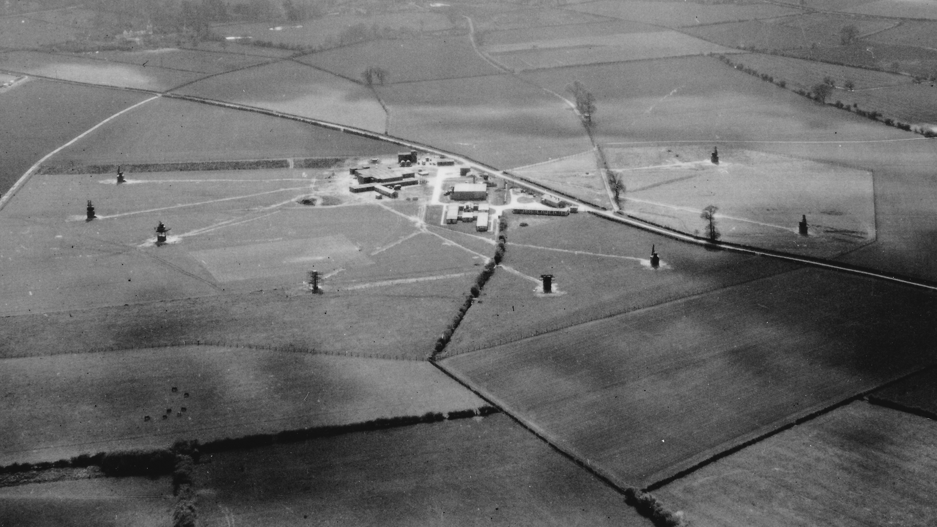 Aerial photograph of RAF Comberton 1954 Aerial photograph of RAF Comberton 1954