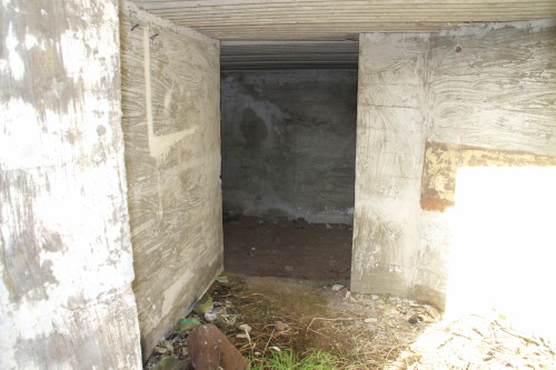 View of shelter inside gun emplacement